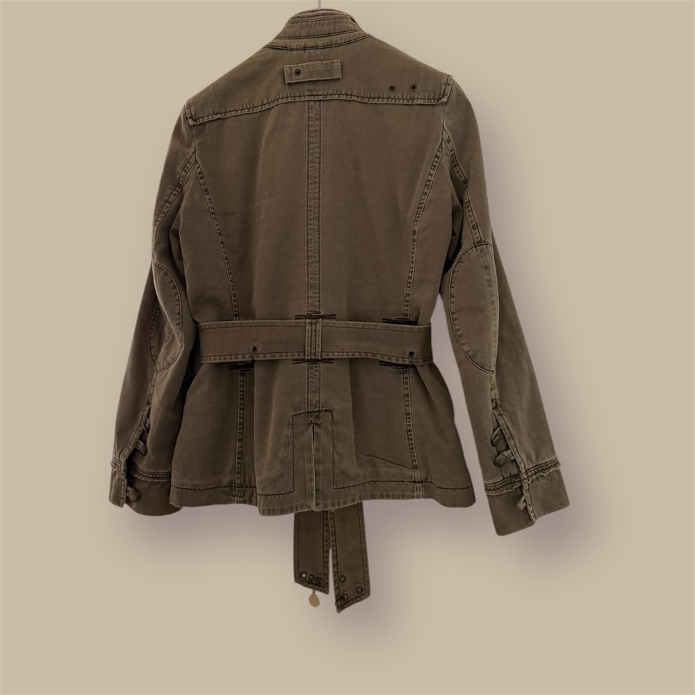 🛍️SALE🛍️ NEXT Women's Cargo Army Distressed Faded Look Fur Lined Jacket - Picture 4 of 12